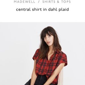 Madewell Central Shirt in Dahl Plaid MED